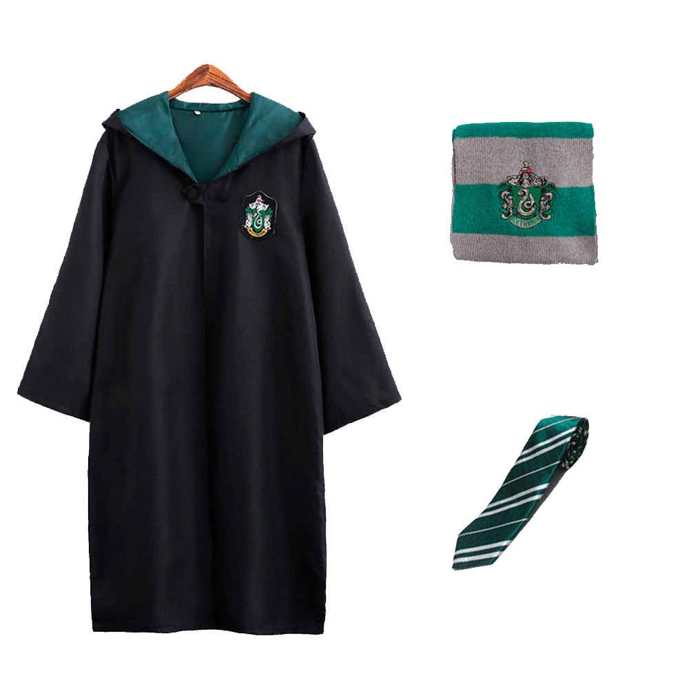 Костюм Гаррі Поттер учня Хогвартс Слизерин S (плащ, шарф, краватка), фото 1