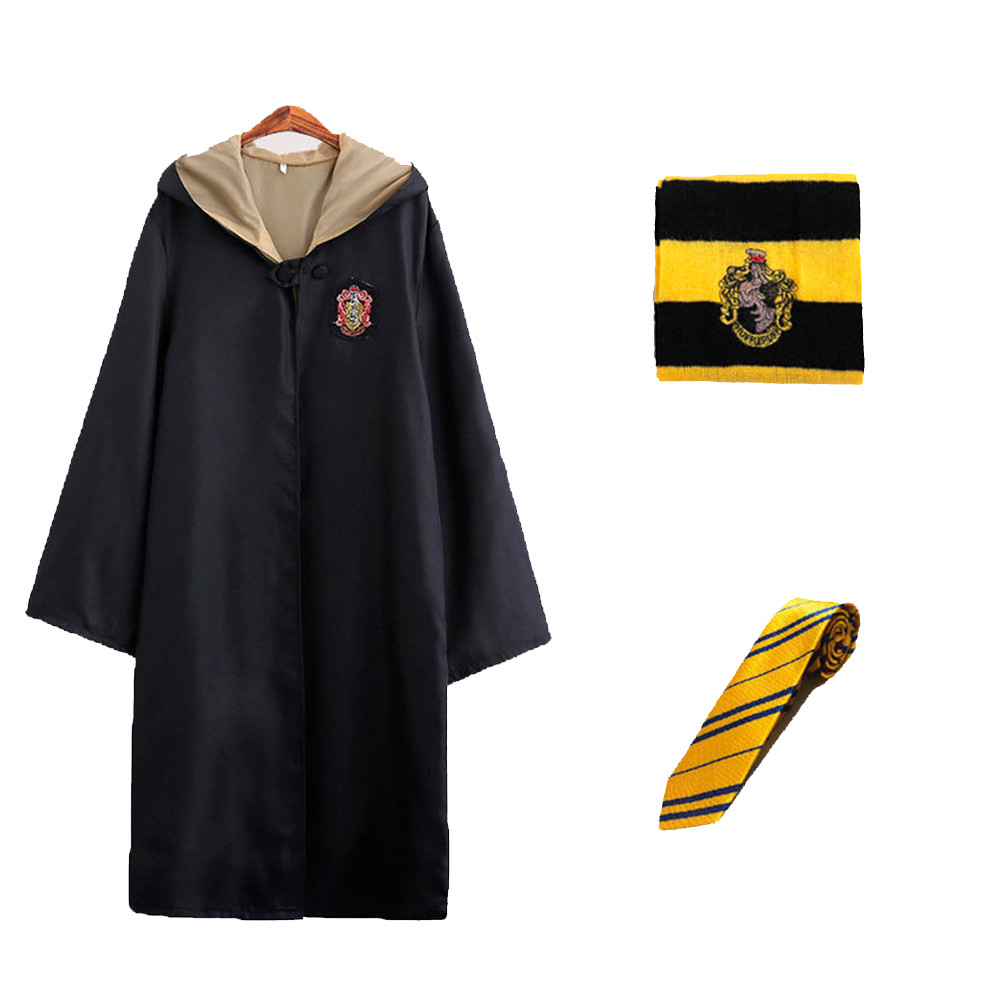 Костюм Гаррі Поттер учня Хогвартс Пуфендуй L (плащ, шарф, краватка), фото 1