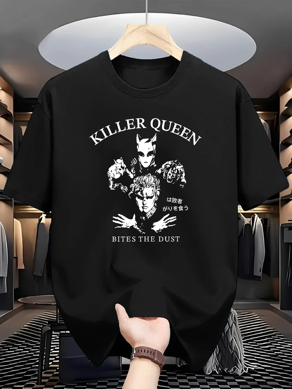 Рок аніме футболка killer queen JoJo