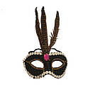 Венеціанська маска Фантазія (чорна), фото 4