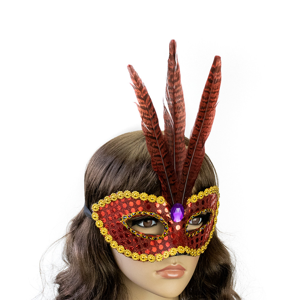 Венеціанська маска Фантазія (червона), фото 1