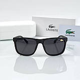 Чоловічі чорні сонцезахисні окуляри Lacoste (205) polaroid, фото 4