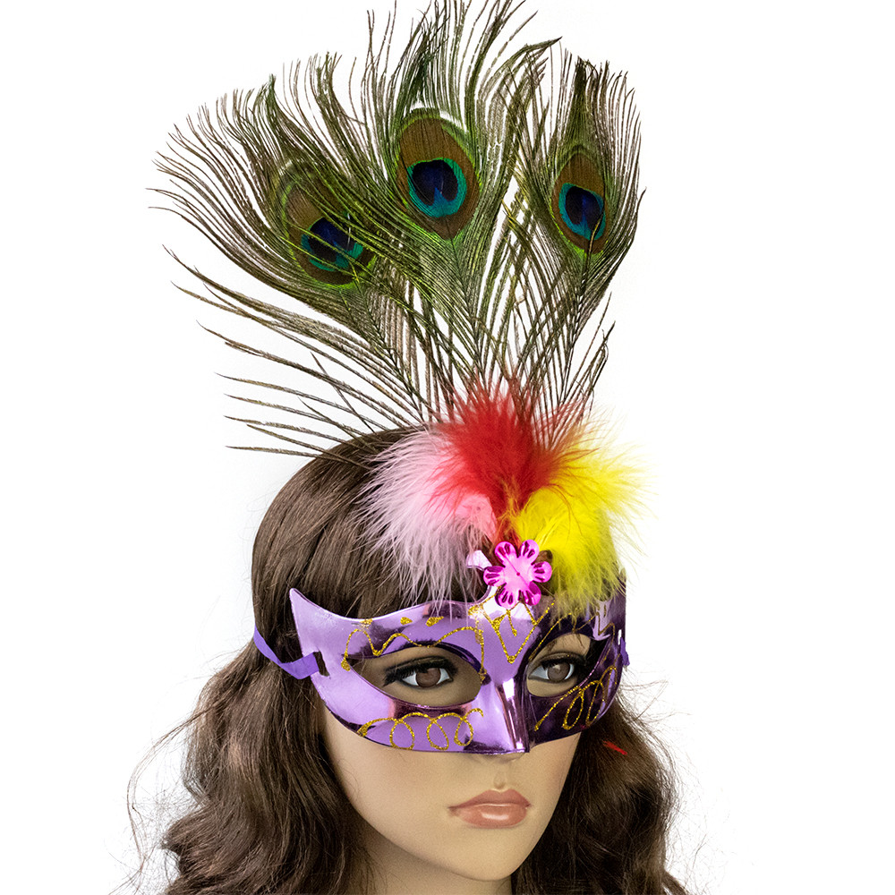 Венеціанська маска Діва (бузкова), фото 1