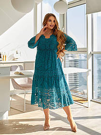 Мереживна сукня міді 56-60