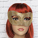 Венеціанська маска зі стразами (золота), фото 3