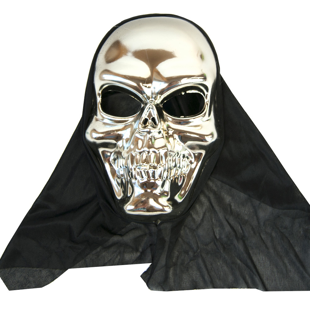 Маска Череп з капюшоном (срібна), фото 1