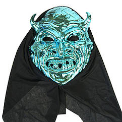 Маска Диявол з капюшоном (блакитна)