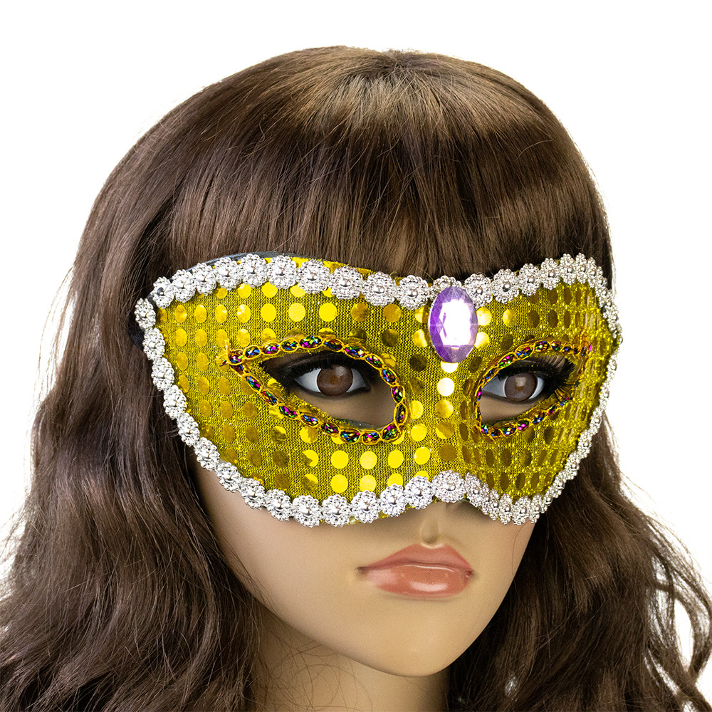 Венеціанська маска Ілюзія (золота), фото 1