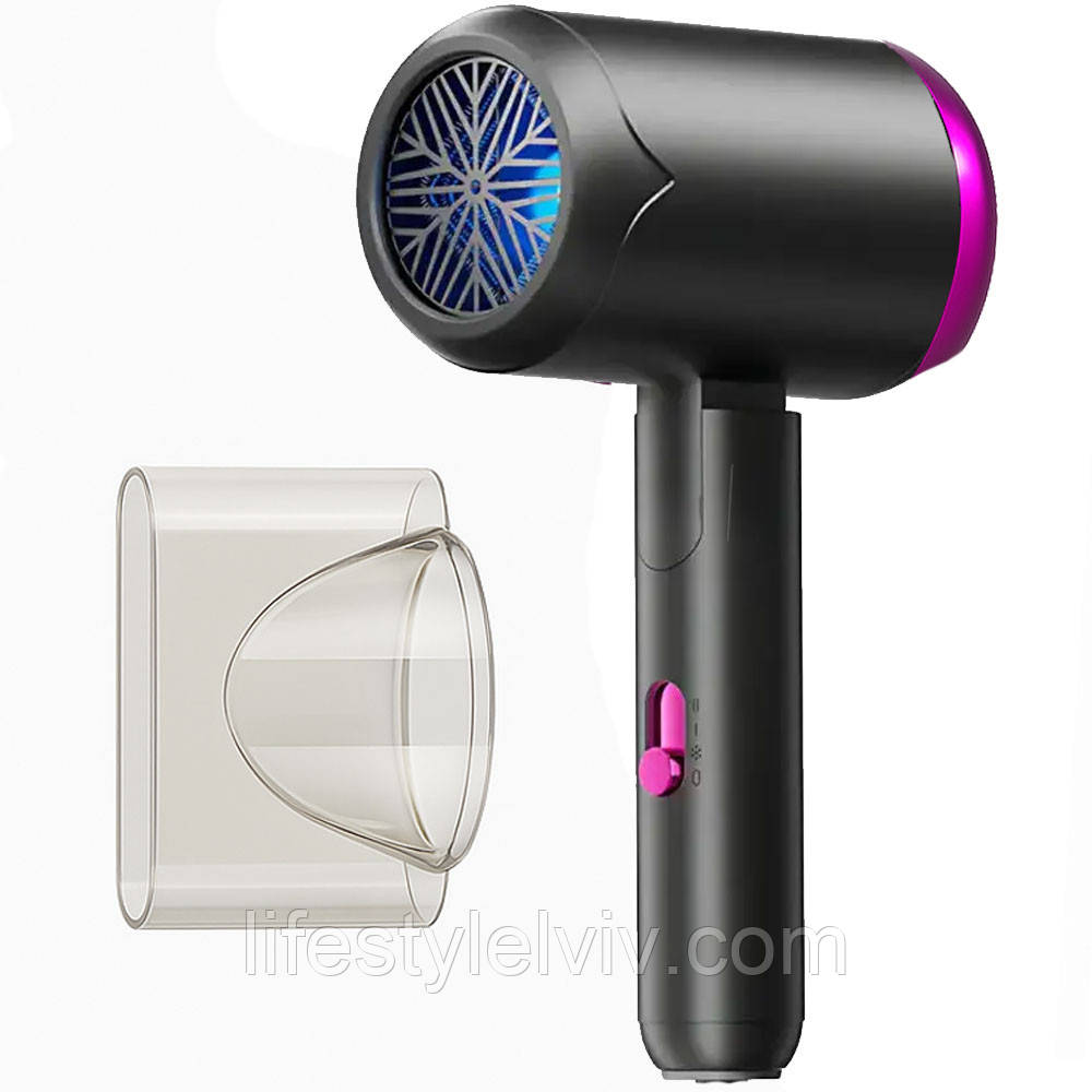 Фен для волосся від мережі, зі складною ручкою + концентратор, LY-811 / Фен для сушіння волосся / Фен з іонізацією, фото 1
