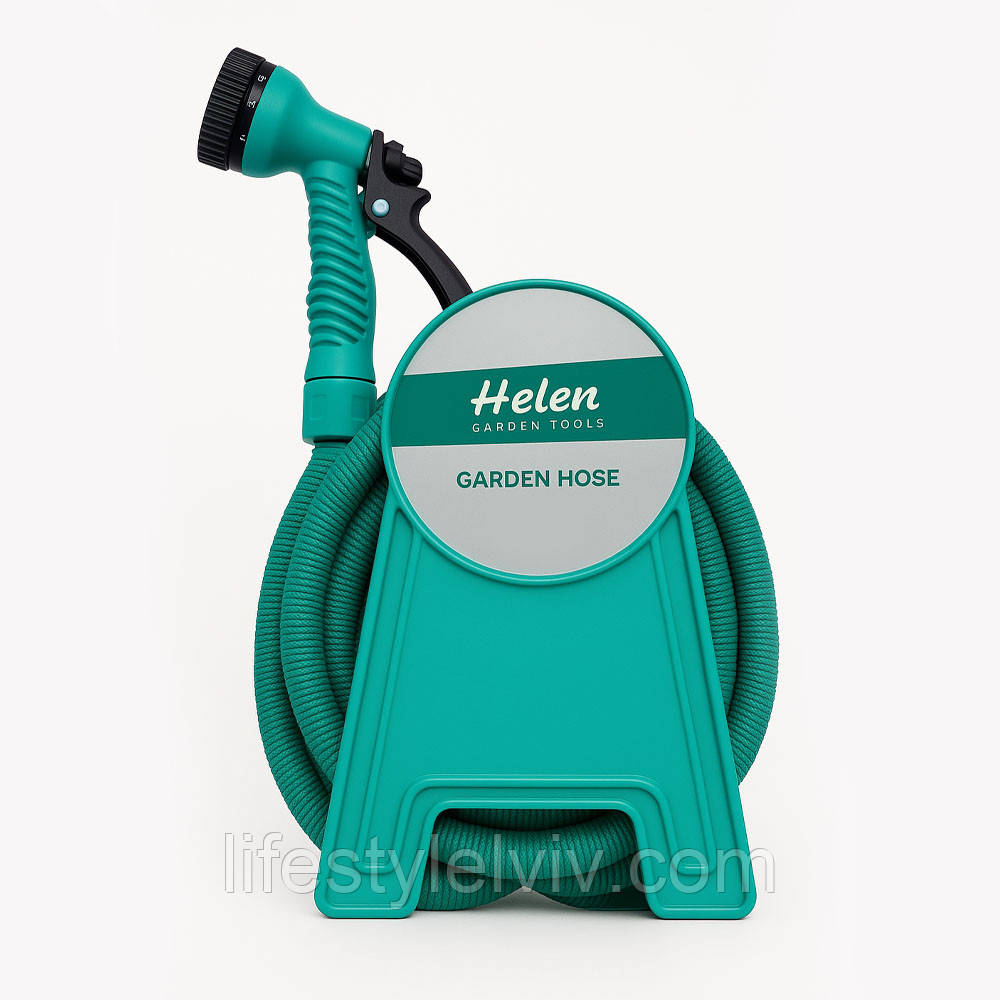 Набір поливальний шланг з розпилювачем, 10м + котушка / Шланг для поливу / Шланг поливальний / Шланг садовий, фото 1