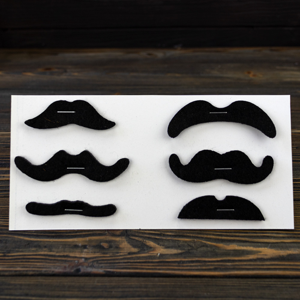 Вуса накладні набір фетрови (уп. 6шт), фото 1