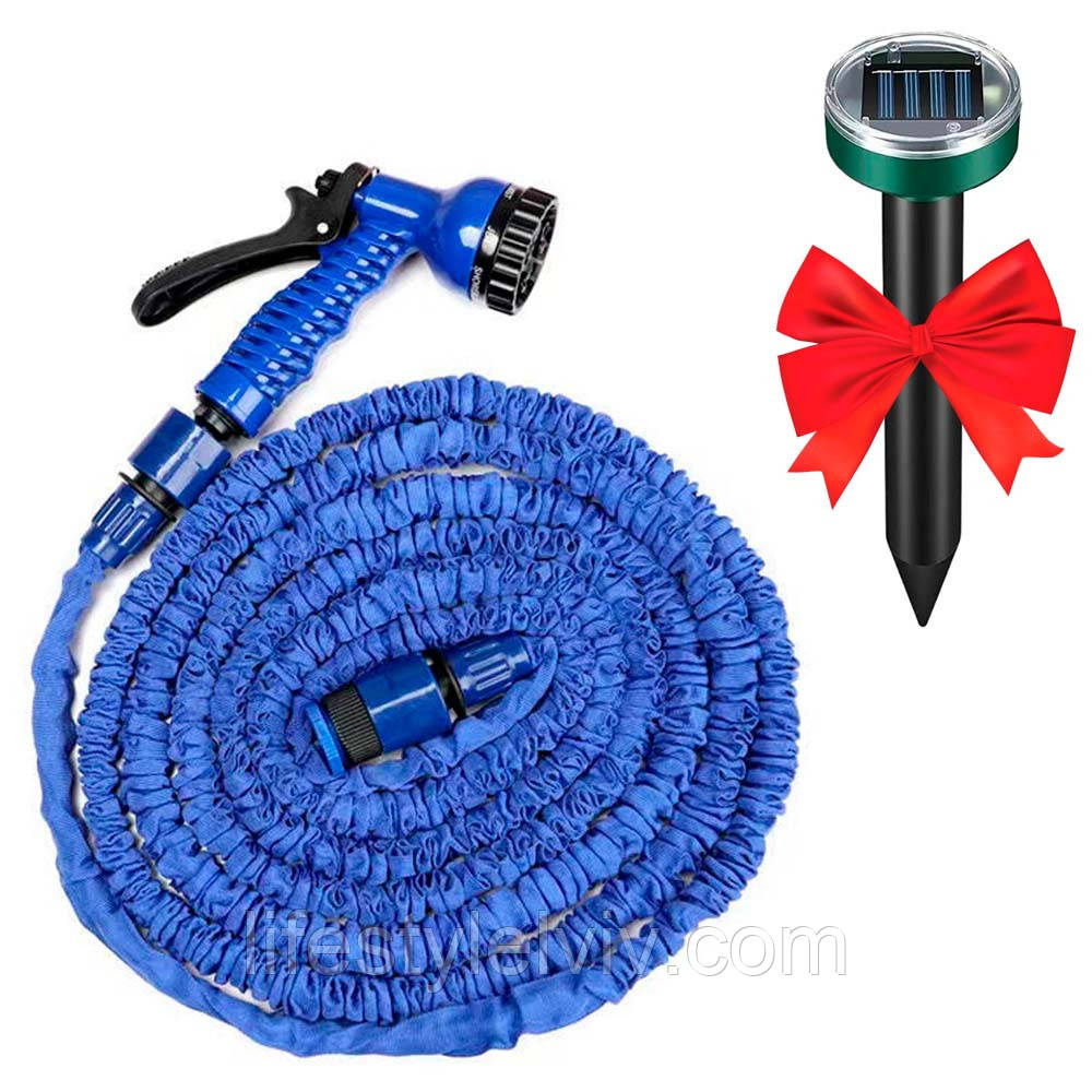 Садовий шланг MAGIC HOSE + Подарунок Ультразвуковий відлякувач Garden Pro / Поливальний шланг з розпилювачем, фото 1