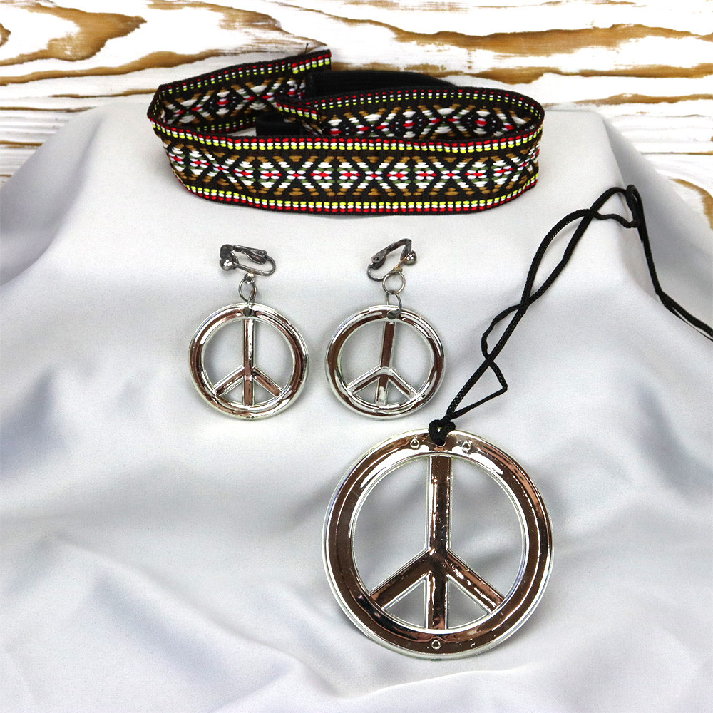 Аксесуарний набір Ретро Хіпі (срібний), фото 1