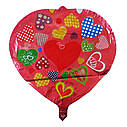 Кулька 45см Серце з принтом 13134 (1шт), фото 2