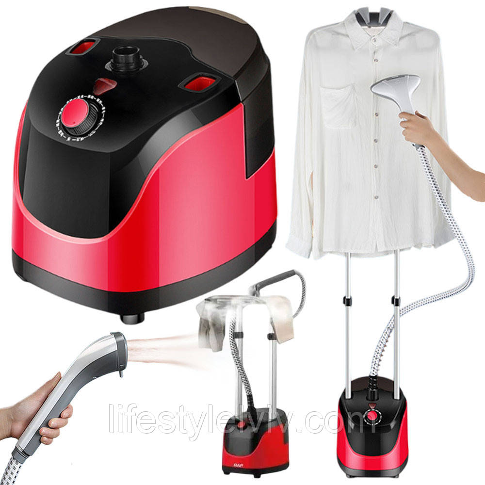 Вертикальний відпарювач з дошкою 2,3л, 1800Вт, від мережі, R3038B / Парогенератор для одягу / Паровідпарювач, фото 1