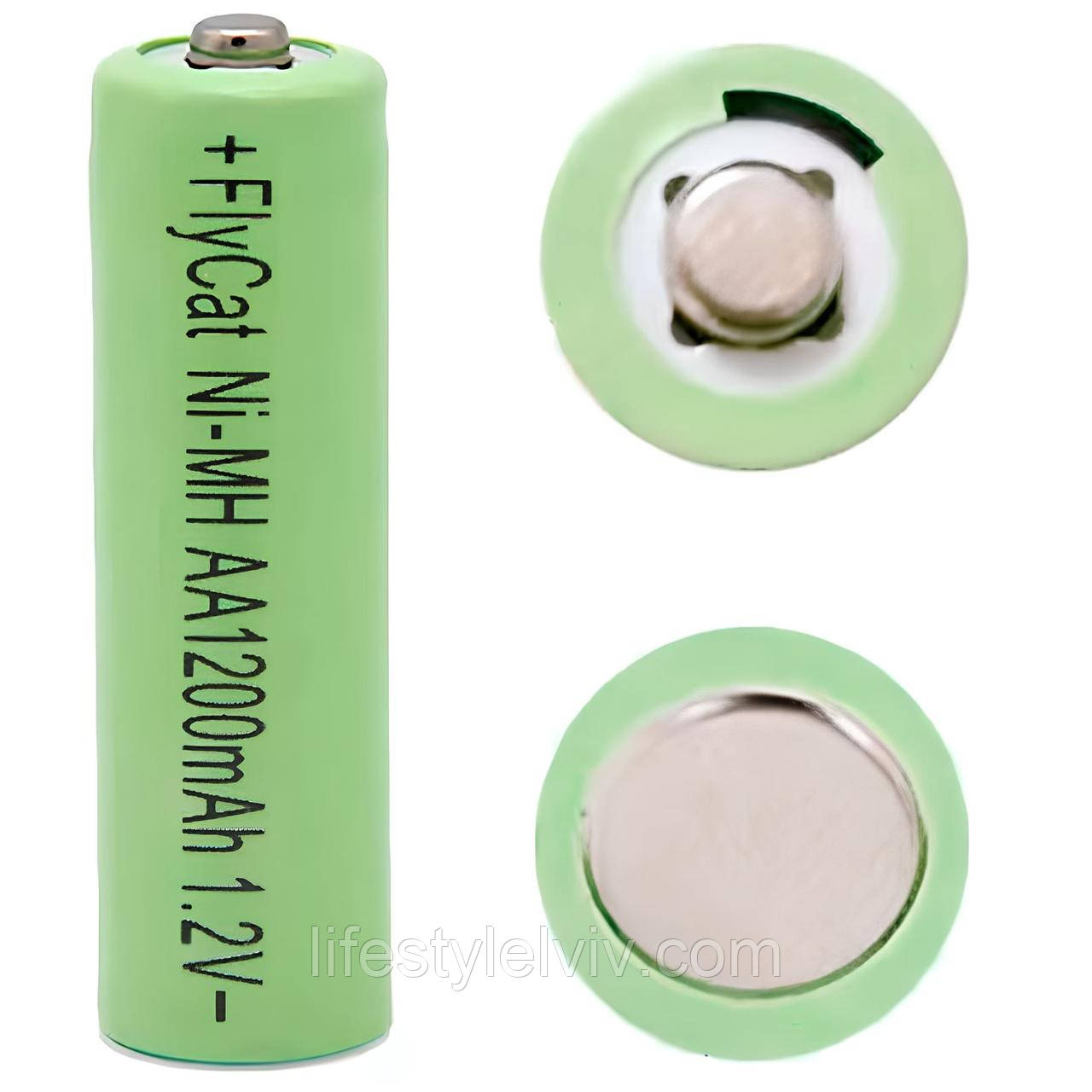 Акумуляторна батарейка АА (Ni-Mh) 1200mAh, 1шт, FlyCat / Пальчиковий акумулятор / Акумулятор батарейка, фото 1