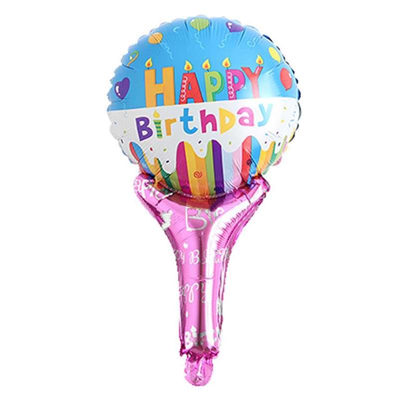 Кулька з надувною ручкою Happy Birthday (свічки)