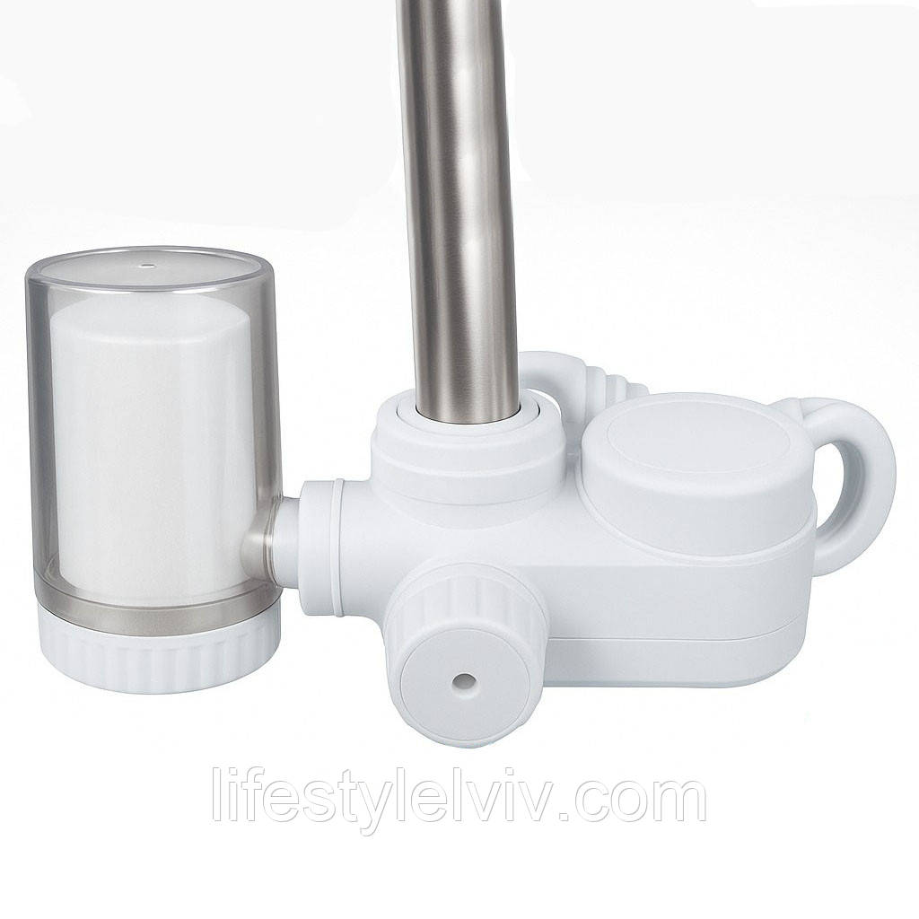 Проточний фільтр для води з 3 ступенями очищення / Фільтр для очищення води на кран / Очищувач води, фото 1