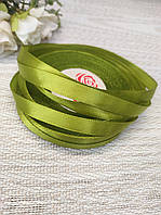 Стрічка атласна 0.9 см Оливкова (рулон 32 метри) А09-95-32