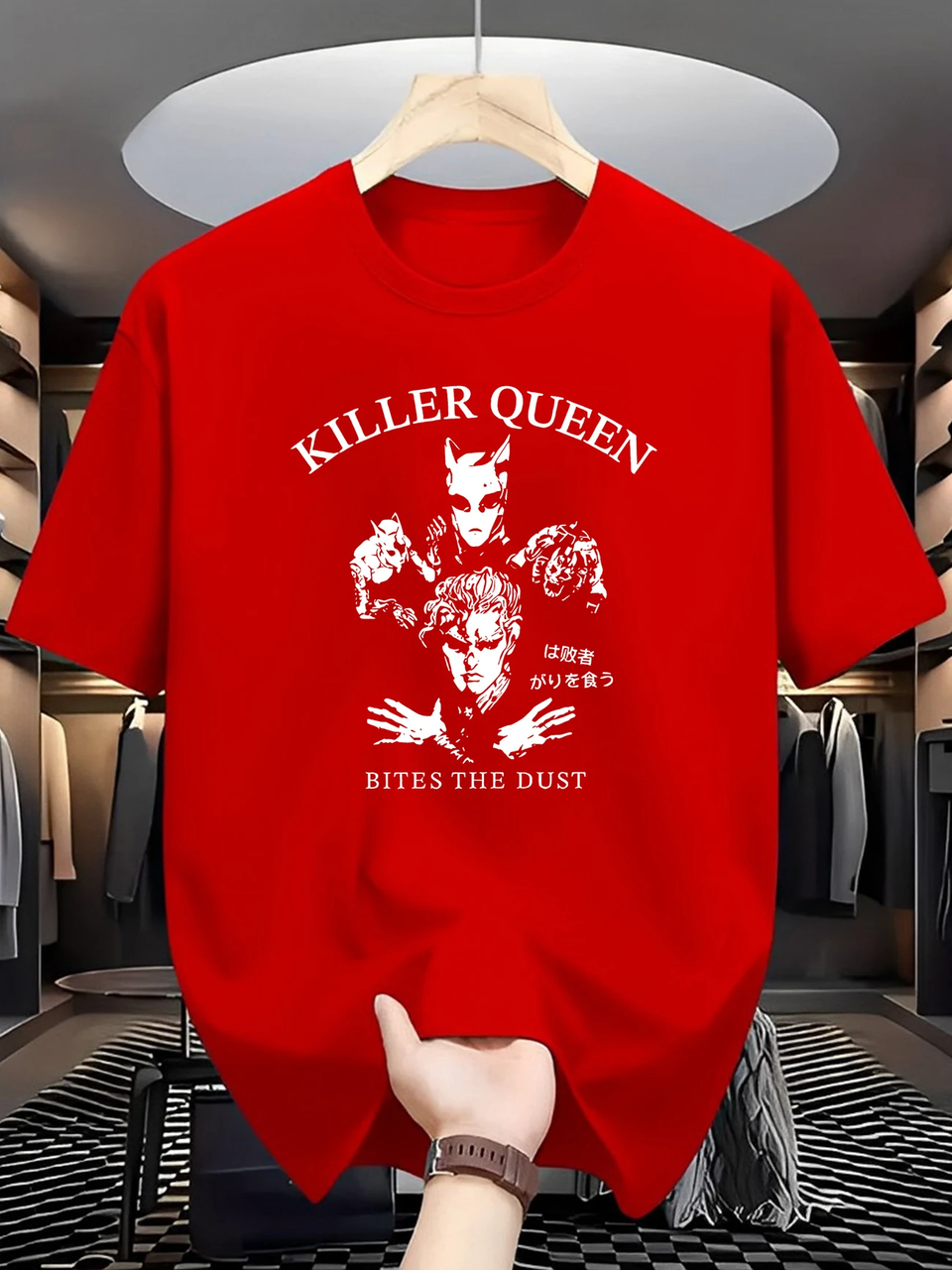 Рок аніме футболка killer queen JoJo