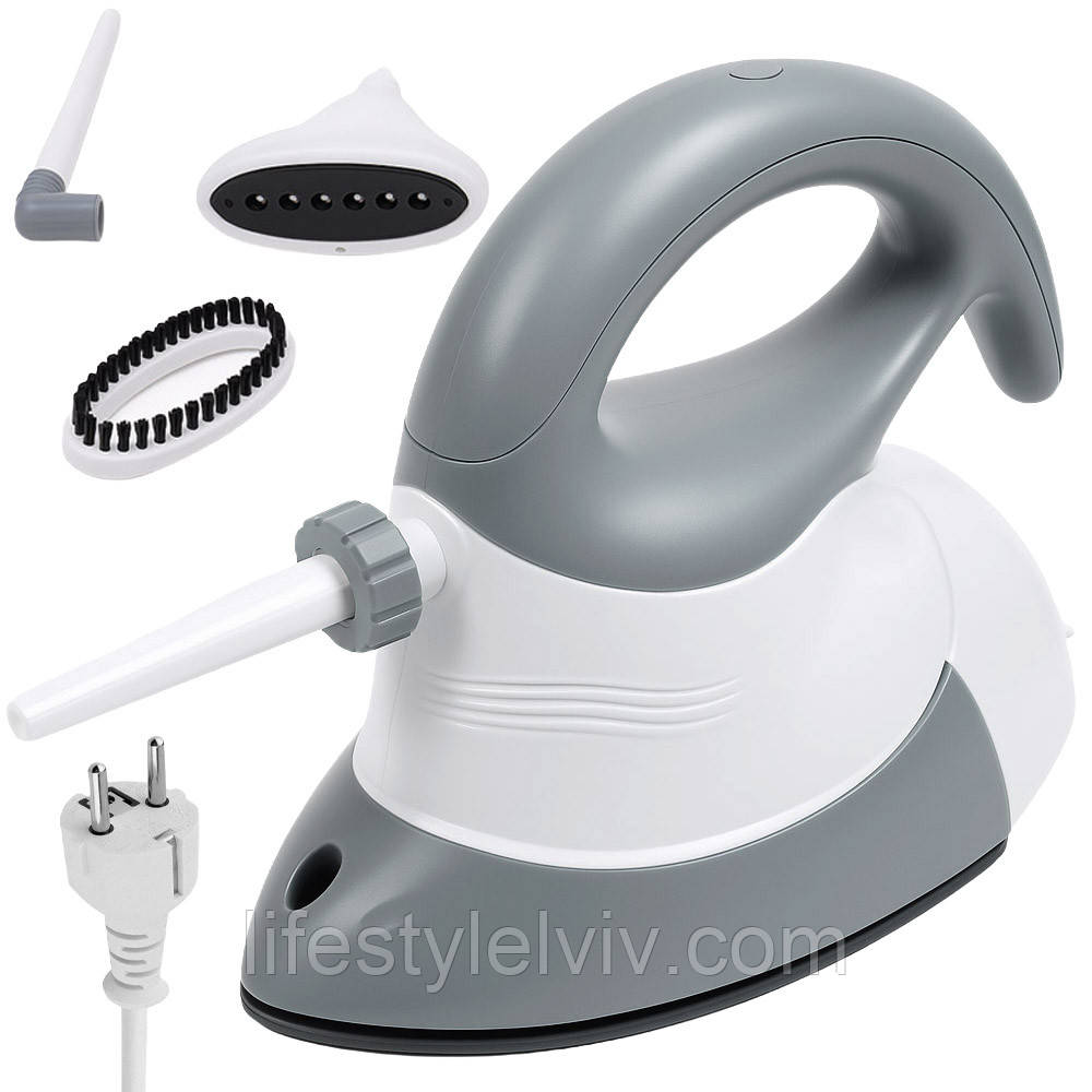 Пароочисник 2в1 (праска, відпарювач) 1200Вт, від мережі, +6 насадок, FM-A18 / Ручний відпарювач для одягу, фото 1
