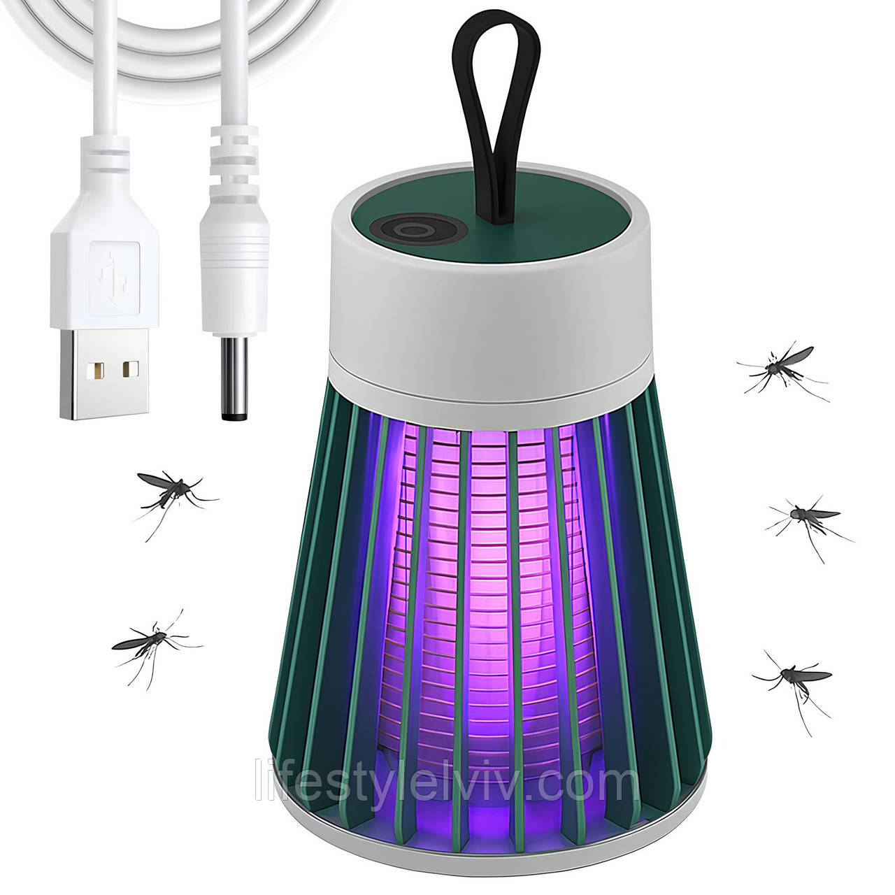 Акумуляторна лампа від комарів до 20м², з USB / Портативна пастка для комарів / Знищувач комах, фото 1