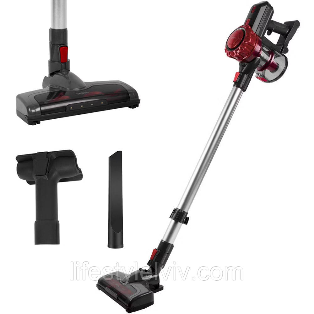 Акумуляторний пилосос + 3 насадки, 2500 Вт, СВ-673 / Бездротовий пилосос вертикальний / Ручний пилосос, фото 1