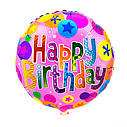 Кулька 45см круглый Happy Birthday Ассорти (уп. 12шт), фото 6