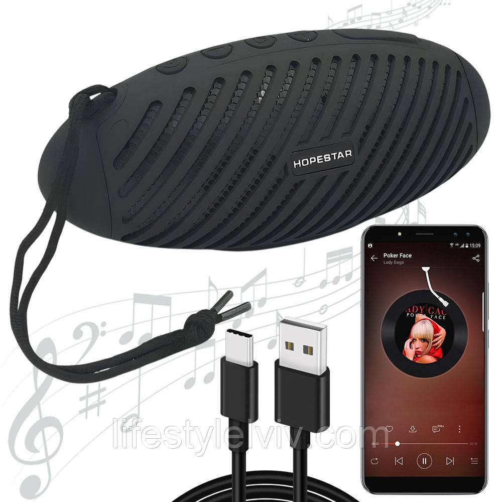 Портативна Bluetooth колонка 6Вт (AUX, USB, CD) HOPESTAR P5 / Блютуз колонка / Музична колонка блютуз, фото 1
