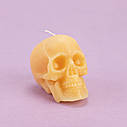 Декоративна свічка фігурна Череп 13017 (тілесний), фото 2