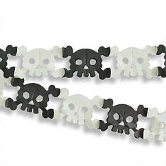 Гірлянда 3D Хеллоуїн Череп з кістками