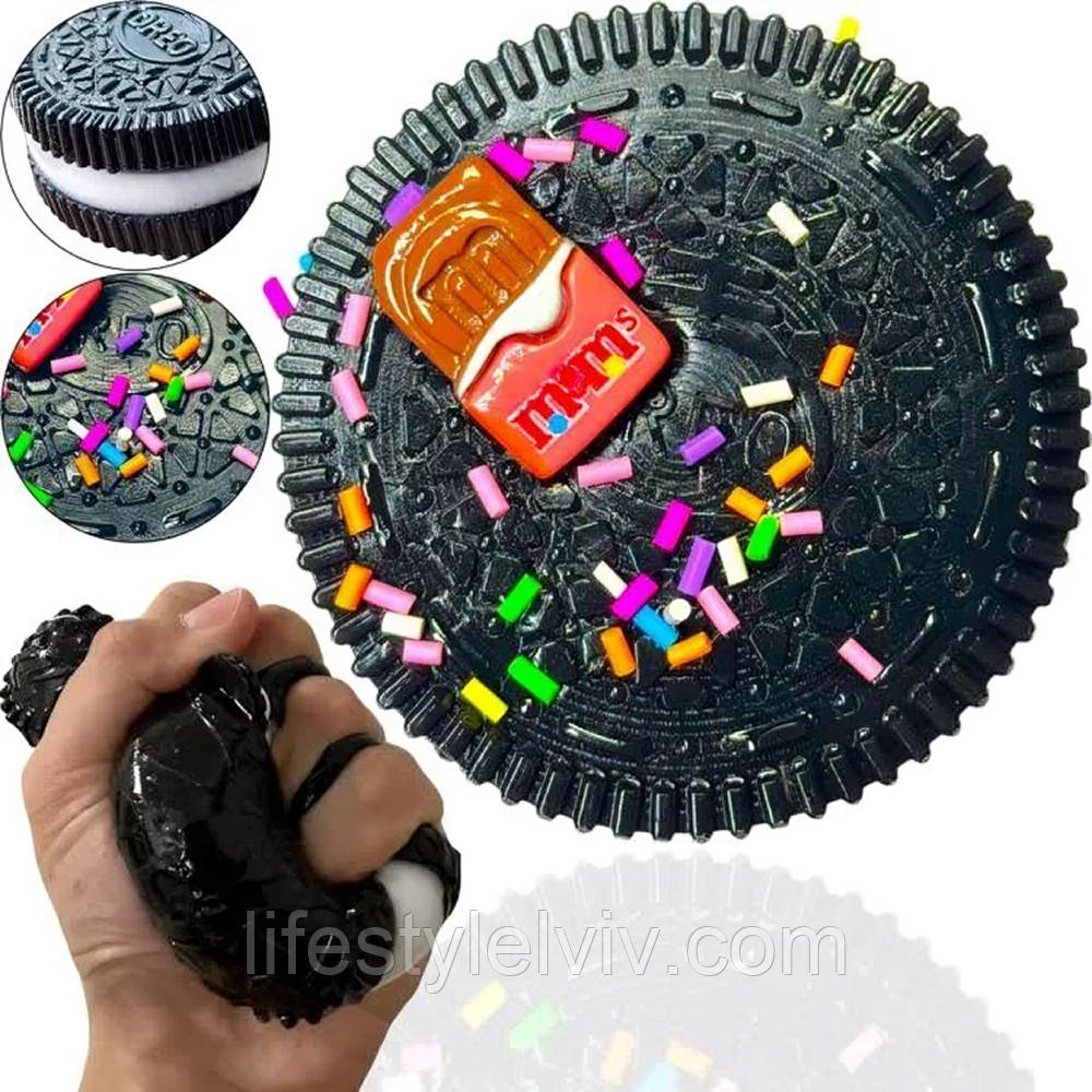 Антистрес іграшка "Печиво Орео", 10,5см, Рандом / Антистрес сквіш / Іграшка сквіш, фото 1