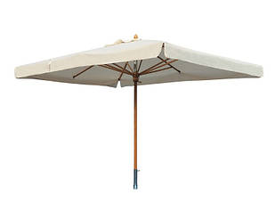 Парасолька "Відень" 4х4м, з дерев’яною основою, воланом, для закладів HoReCa, літніх майданчиків, садових ділянок, терас