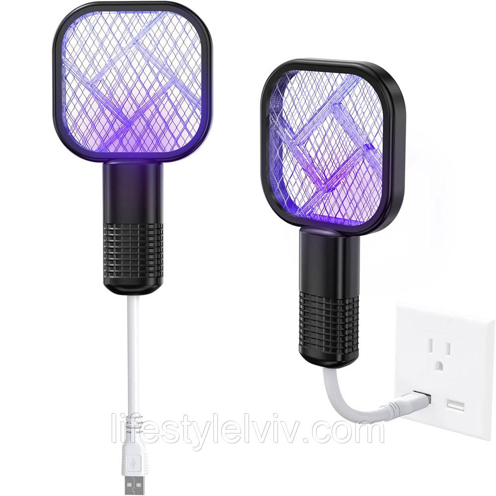 Електричний знищувач комах від USB / Лампа від комарів / Пастка для комарів / Електрична мухобойка, фото 1