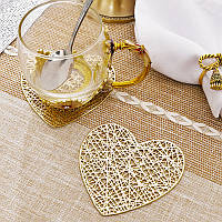 Підставка під чашку Сердечко 1 шт (золото)