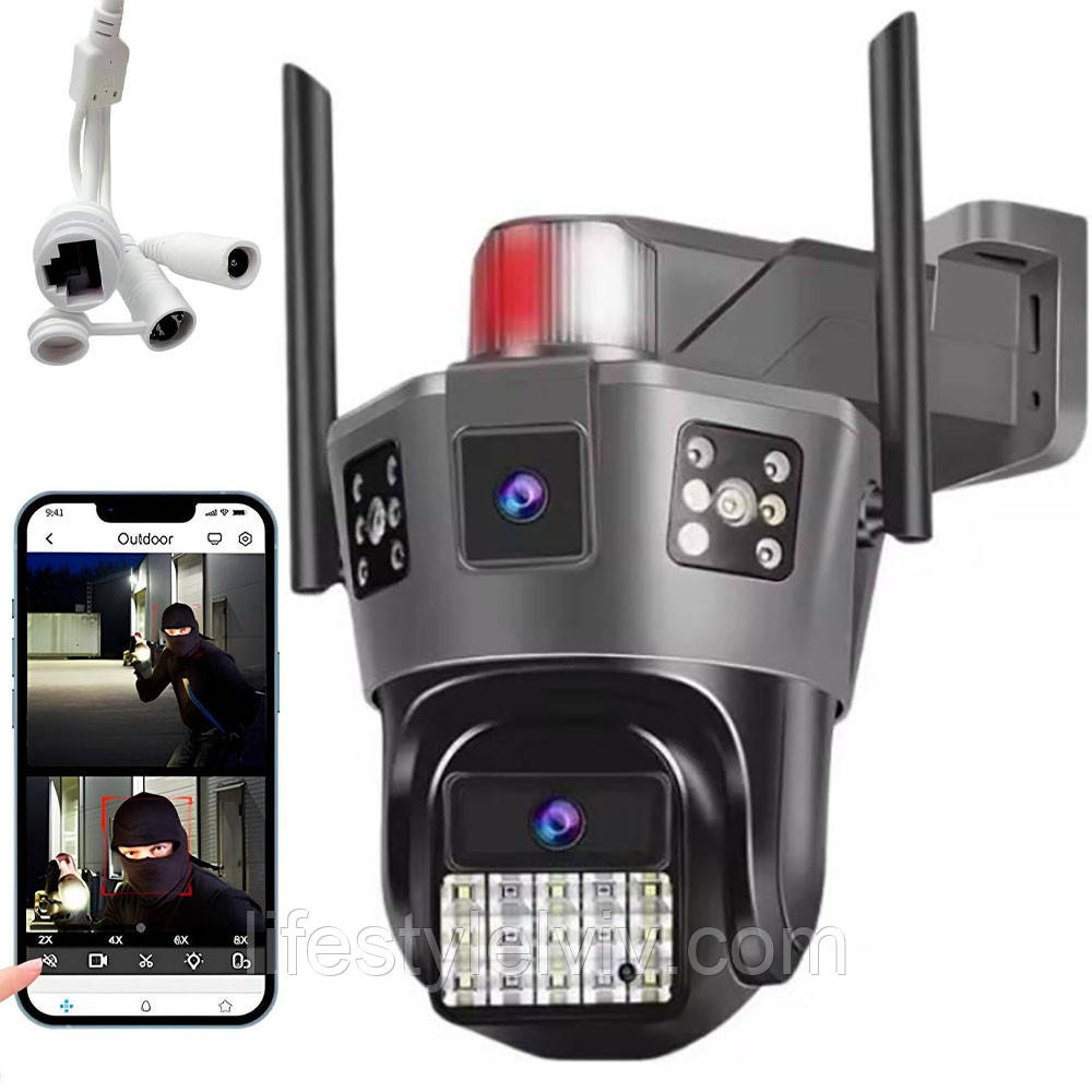 Вулична камера відеоспостереження 12Мп, 4G, SD39-4G / IP камера спостереження / Поворотна камера відеоспостереження, фото 1