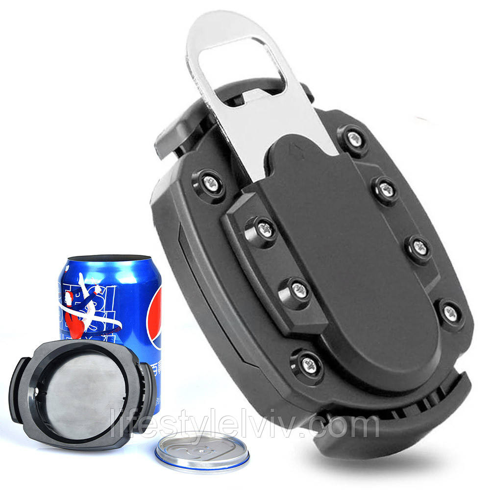 Відкривачка для пляшок і жестяних банок, 9х7см / Гвинтова відкривалка / Багатофункціональна відкривачка, фото 1