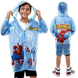 Плащ дощовик для дітей на кнопках до 140 см, від 8 років / Дощовик для дитини / Дощовик для хлопчика