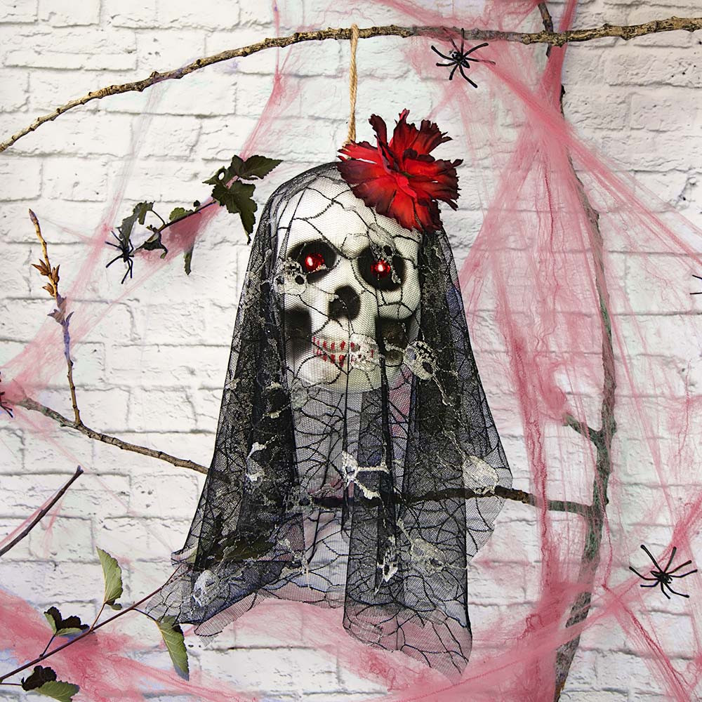 Череп готичний Валькірія (чорний з білим) №10048, фото 1