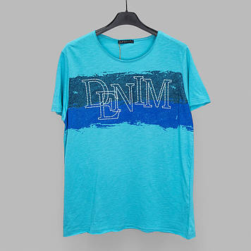 Футболка чоловіча Mons R-2404 Берюзова 100% бавовна 4XL(Р)