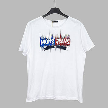 Футболка чоловіча Mons R-2407 БІЛА 100% бавовна 3XL(Р)