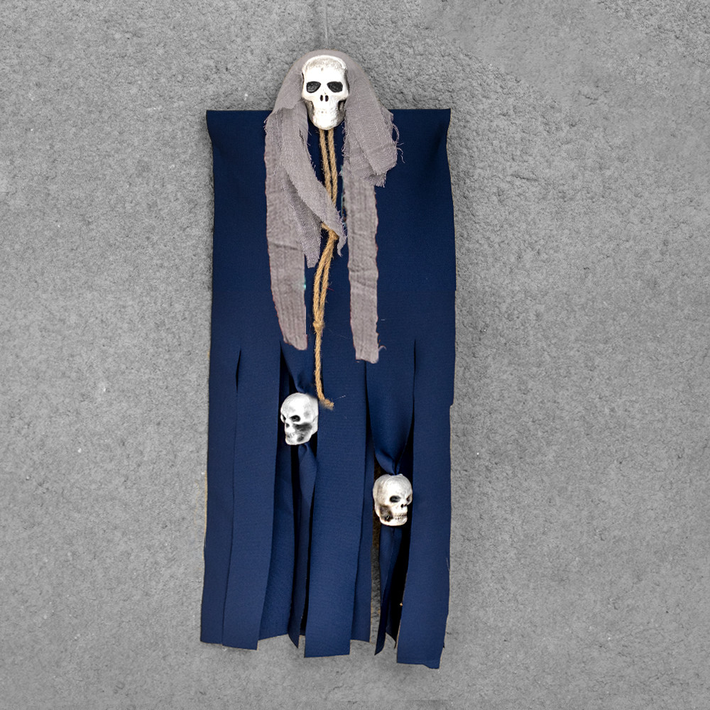 Декор для хеллоуїна Примарний Череп (95см) темно-синій з сырим 12929, фото 1