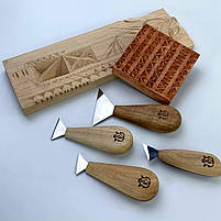 Набір ножів флажків Адольф Юр'єв для геометричного різьблення, фото 4
