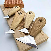 Набір ножів флажків Адольф Юр'єв для геометричного різьблення, фото 5