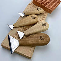 Набір ножів флажків Адольф Юр'єв для геометричного різьблення, фото 3