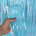 Шторка для фотозони матова 1х2м (блакитна), фото 2
