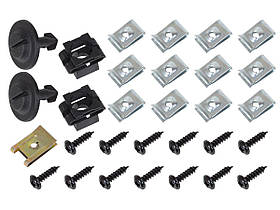 Audi A4 B7 04-07 Набір засувок для кріплення захисту двигуна 30шт. комплектект