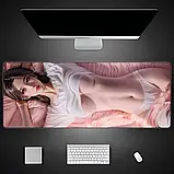 Килимок для миші з дизайном дівчини-аніме, розмір 80/30 см, фото 2
