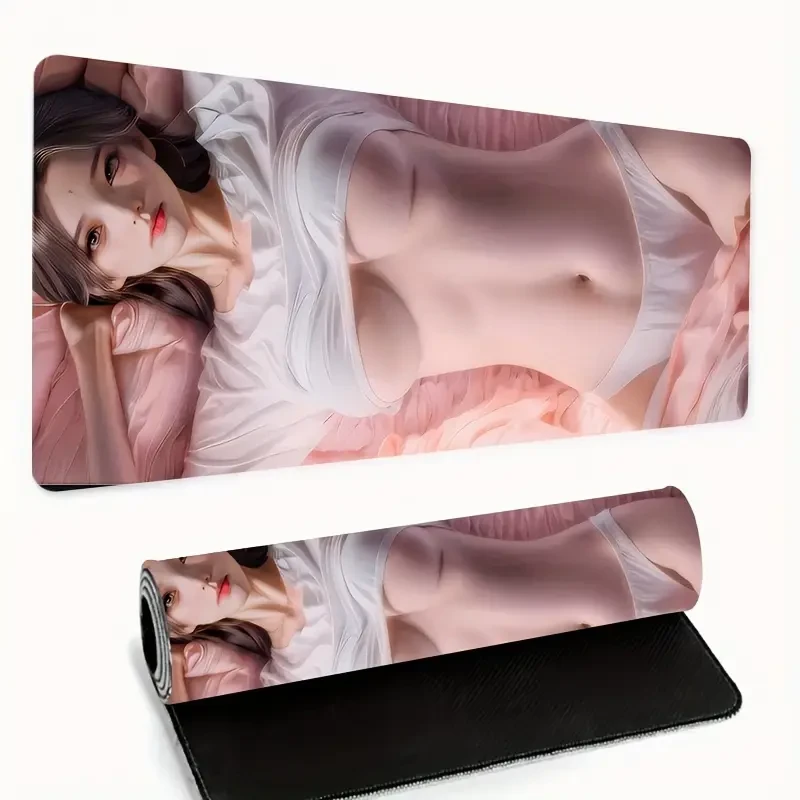 Килимок для миші з дизайном дівчини-аніме, розмір 80/30 см, фото 1