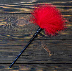 Еротичний Тіклер з пушком (червоний) (тільки для сексшоп)